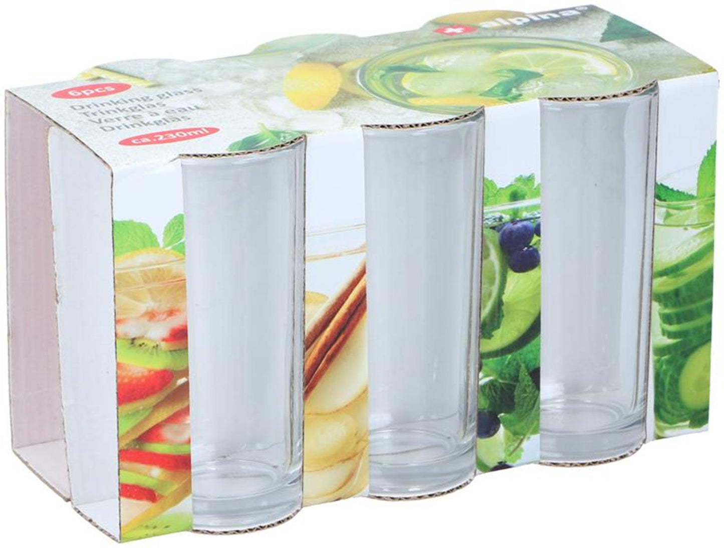 Alpina set bicchieri long drink 6 pezzi 230ml