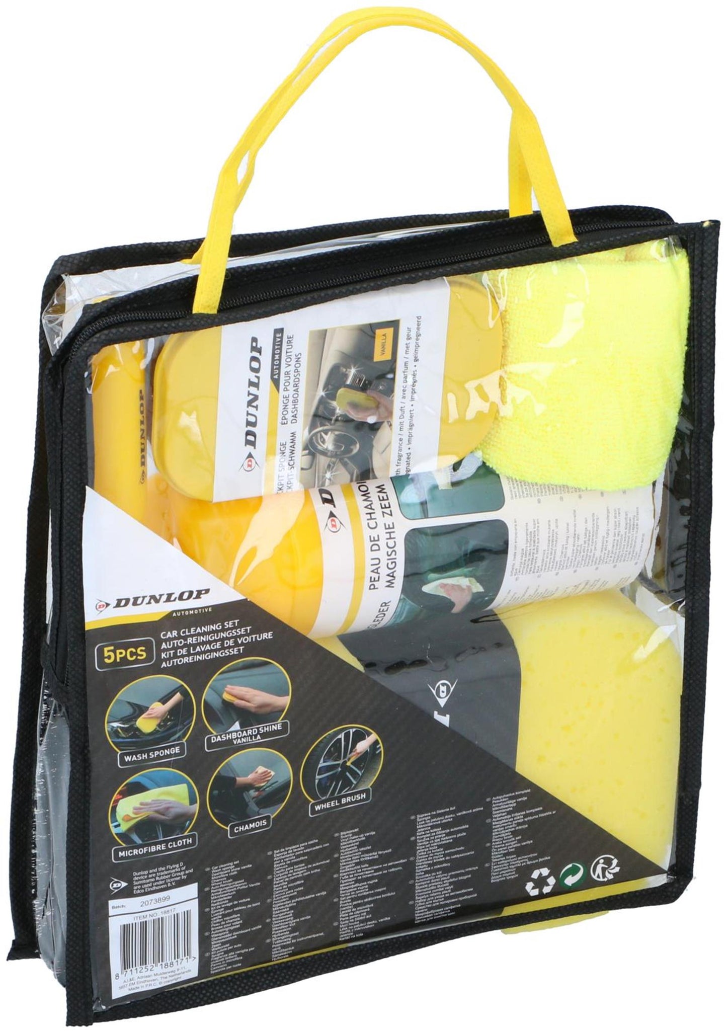 Set per la pulizia dell'auto Dunlop da 5 pezzi