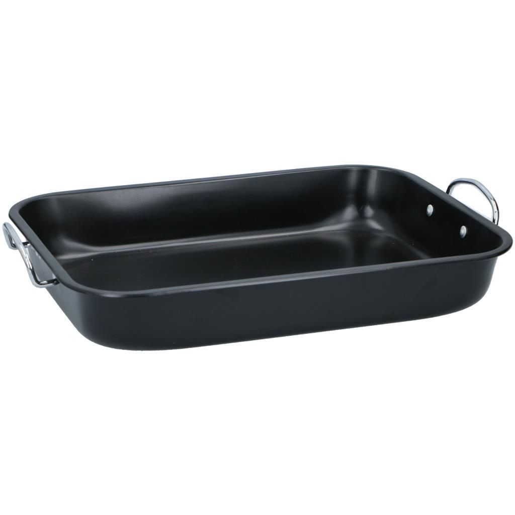 Plato de horno alpina 39x29x6 cm negro