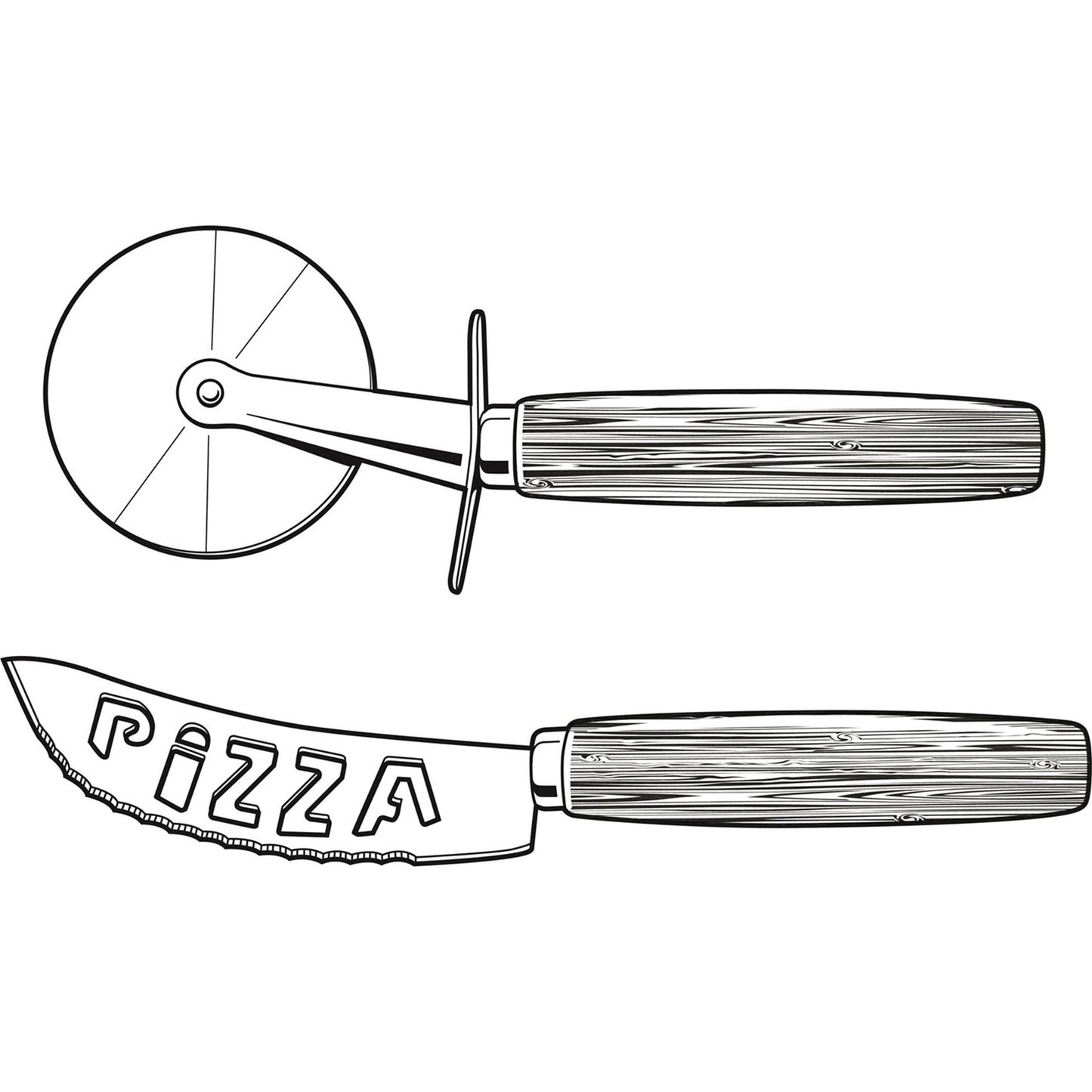 Set coltelli pizza Alpina 2 pezzi