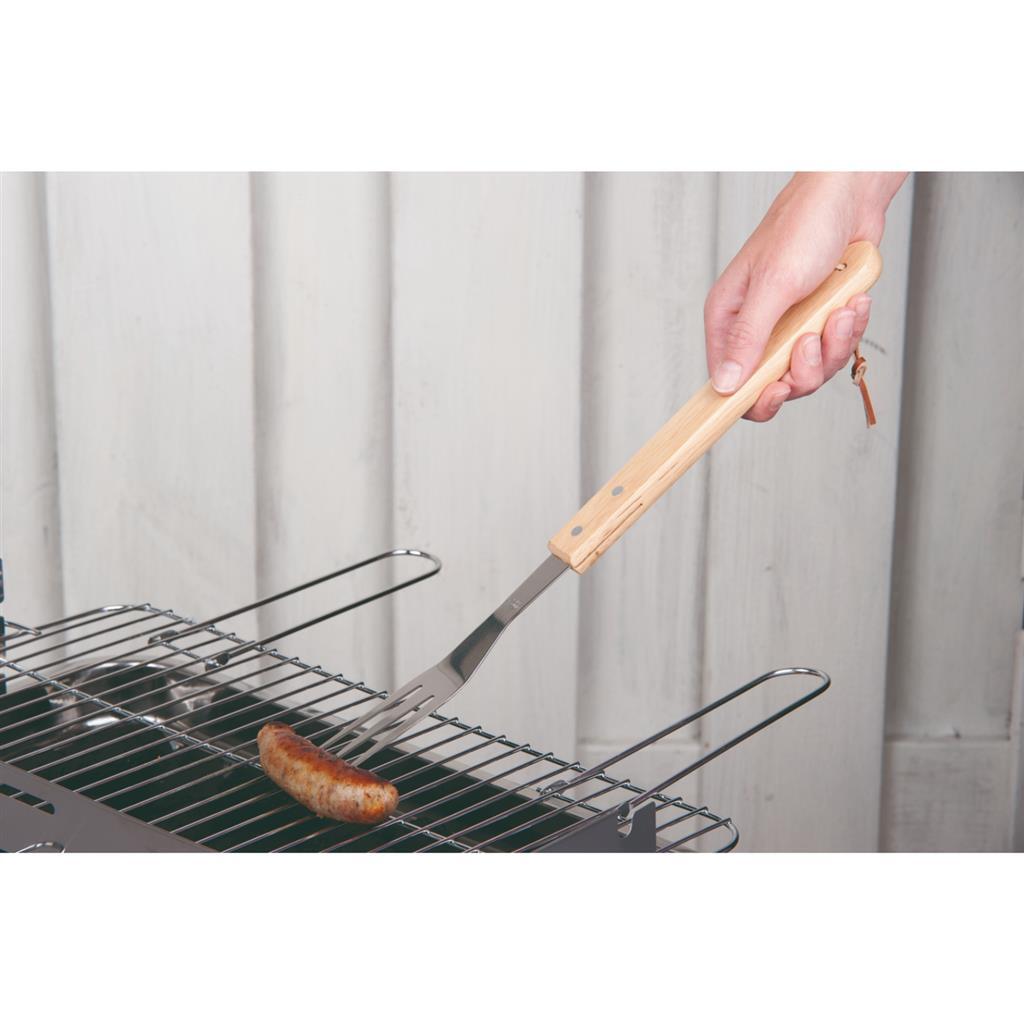 Collezione barbecue collezione barbecue fork di carne di lusso 41 cm in acciaio inossidabile in quercia