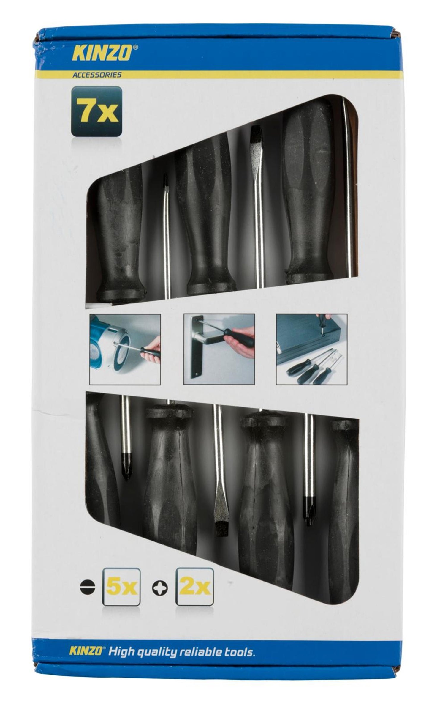 Juego de destornilladores Kinzo de 7 piezas.