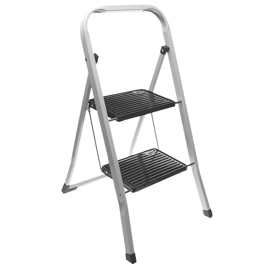 Excelente Housware Housware Plegable escalera de cocina plegable 2 escalones de metal negro