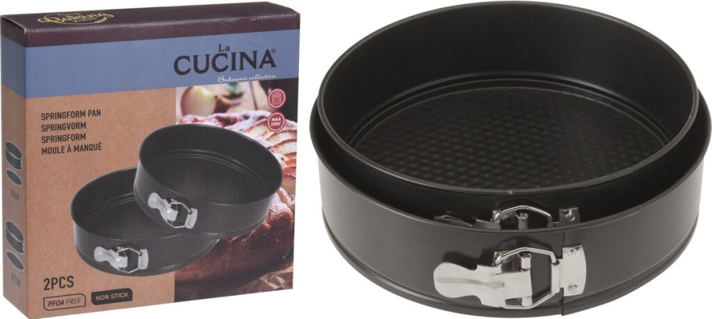 Teglie Springform La Cucina con rivestimento antiaderente nero 24 26 cm