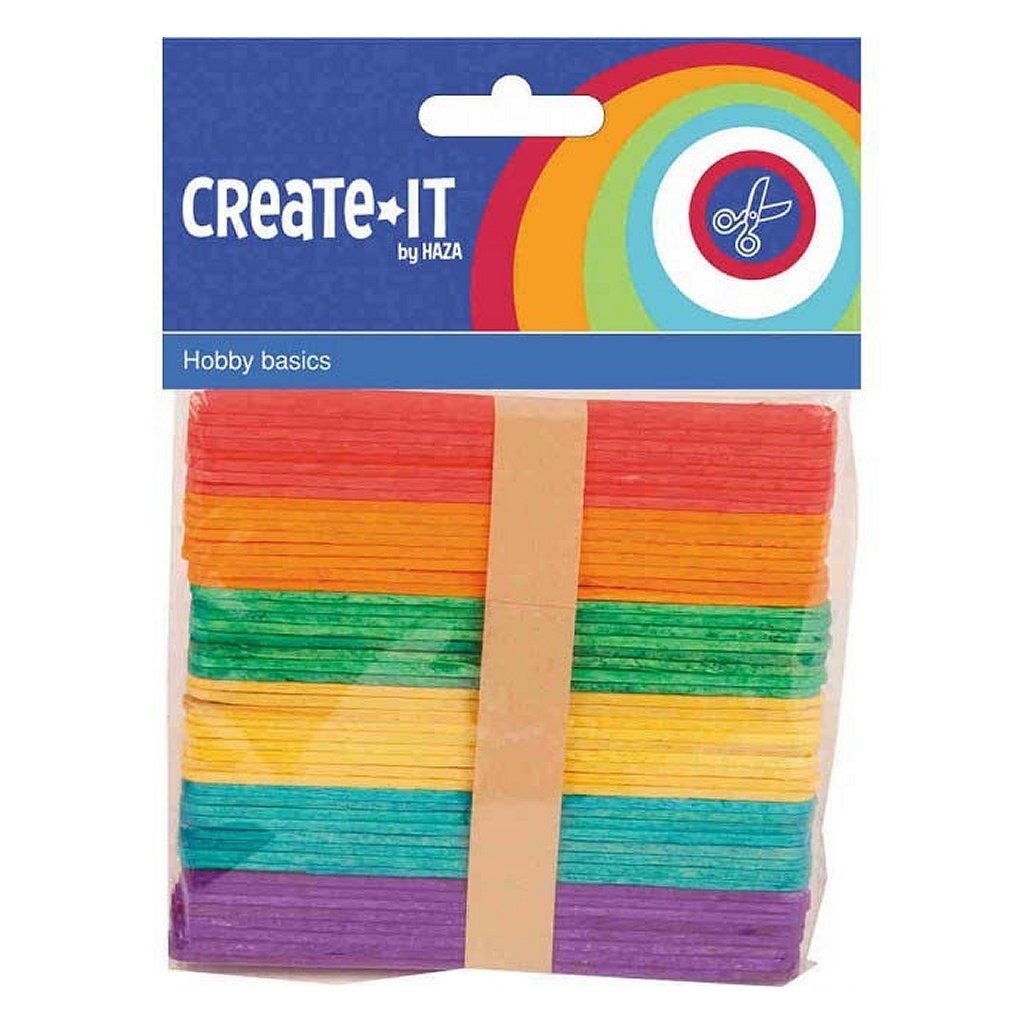 Haza Haza crea it palitos de hielo de madera 50 piezas multicolor