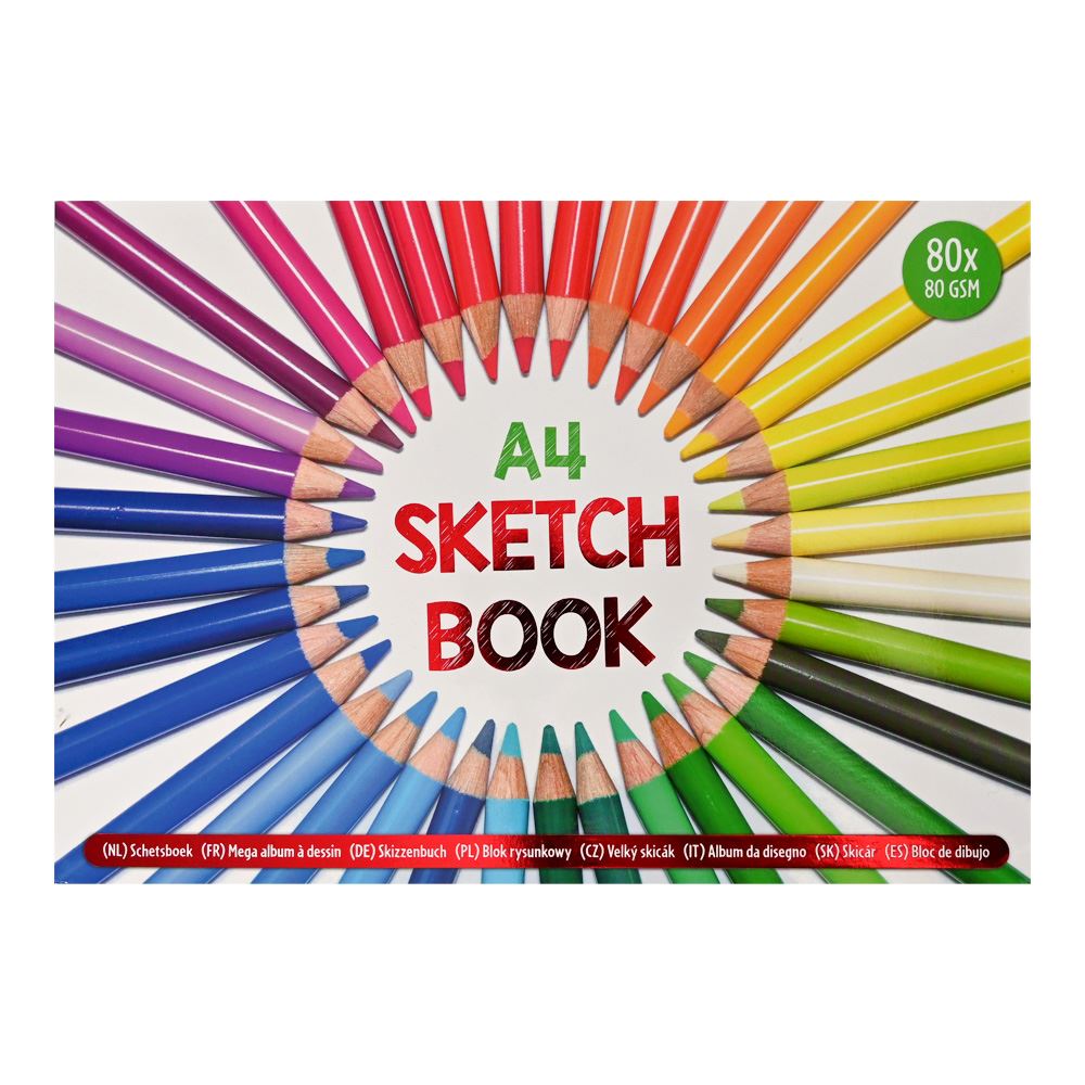 A4 schetsboek. (80 x 80 gsm).