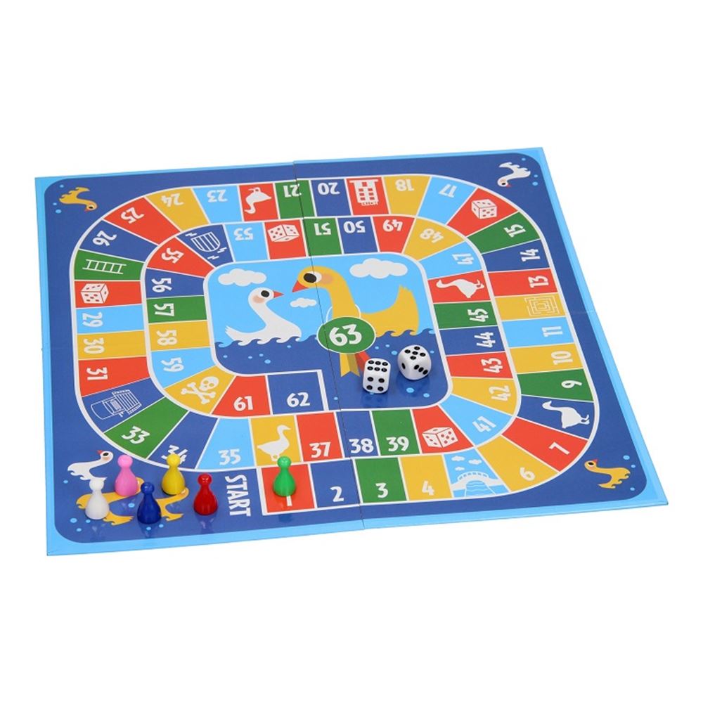 Gioco da tavolo 2 in 1 tavola d'oca e ludo