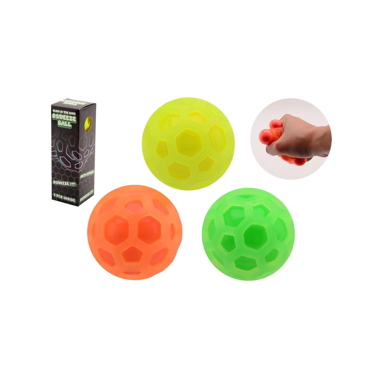 Palline luminose Johntoy da 3 pezzi