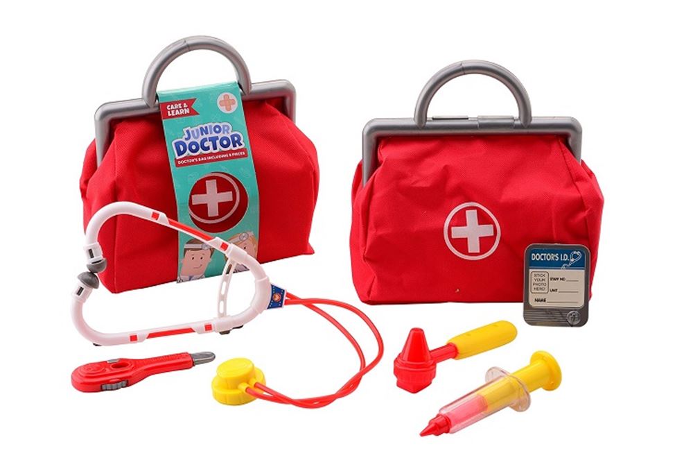 JOHNTOY Doctor's Bags con accesorios, 6dlg.