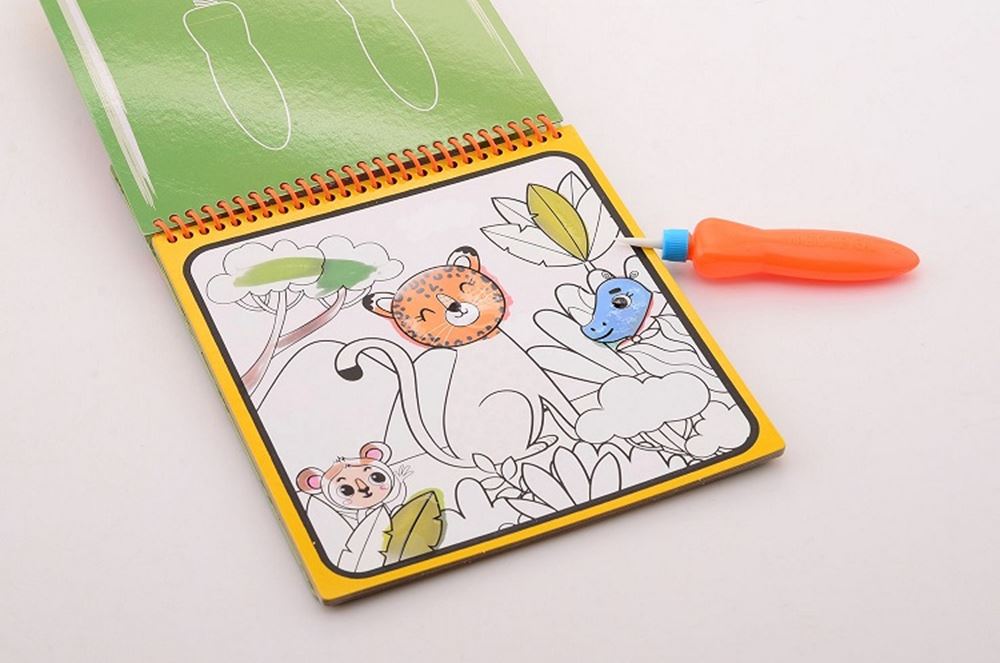 Magisch tekenblok met waterkwast, 3 asso