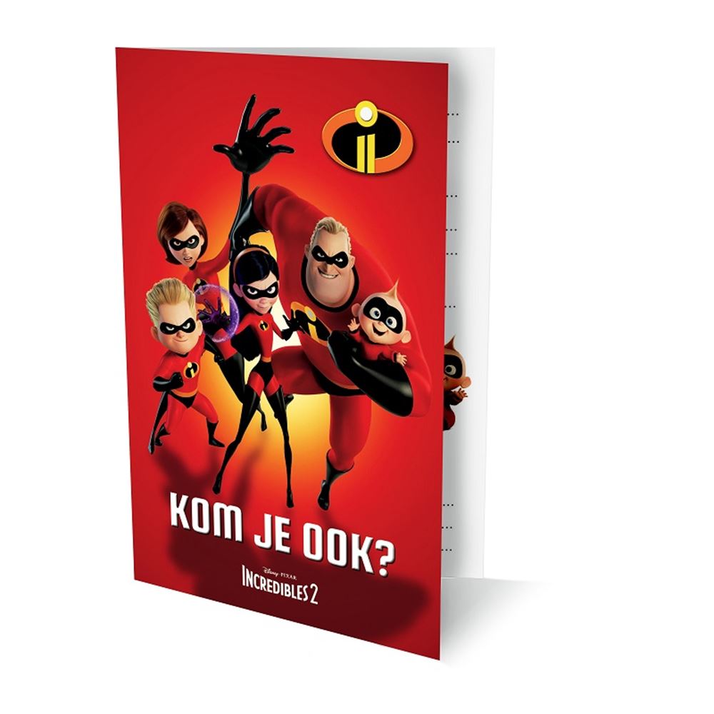 Uitnodiging the incredibles (6 st)