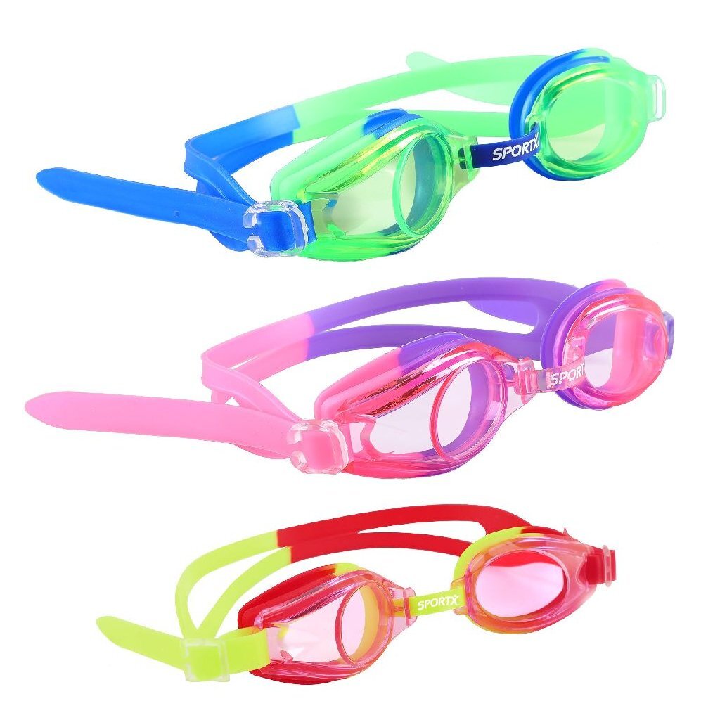 Occhialini da nuoto per bambini Sportx 4 stelle assortiti