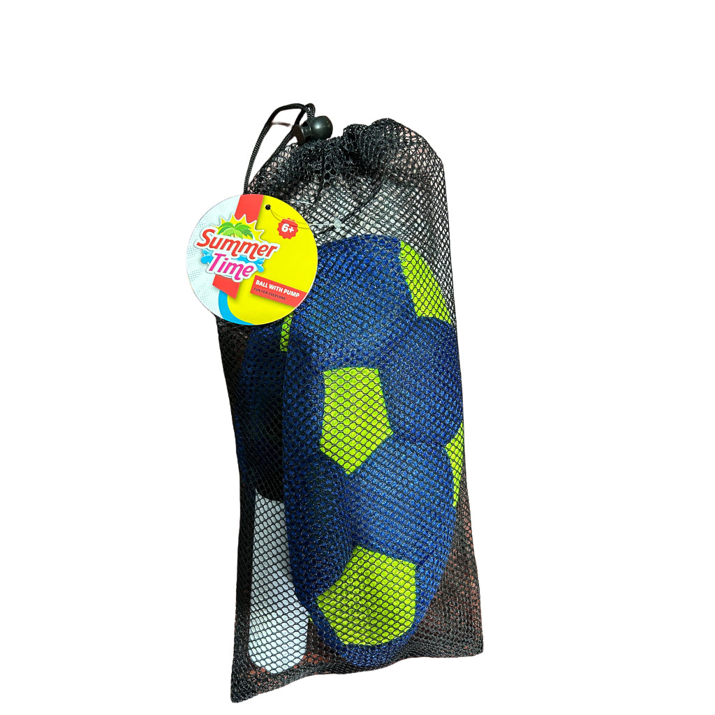 Sfera gonfiabile estiva con pump blu verde