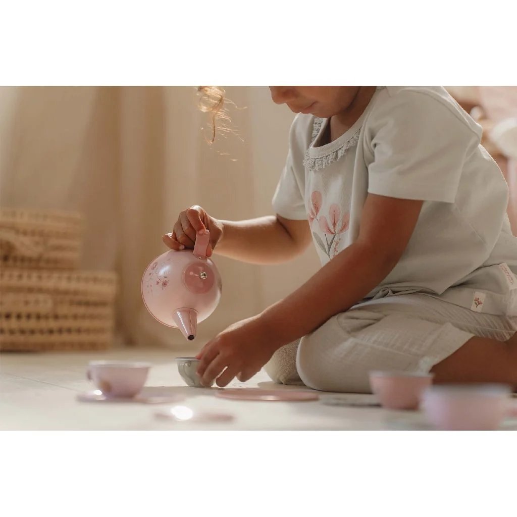 Little holandés Fairy Garden Pewter Tea Tea