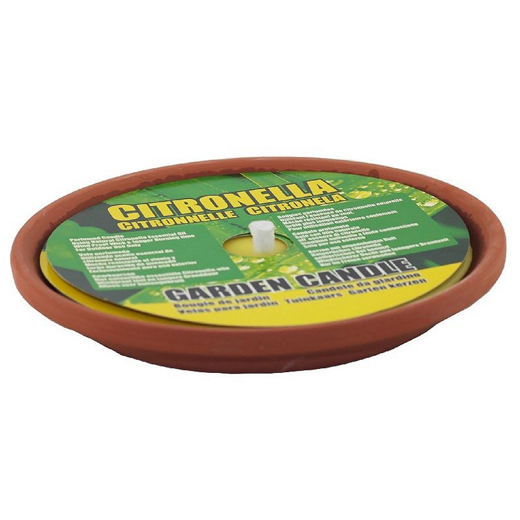 Candela di citronella di base in scala di terracotta 14,5 cm