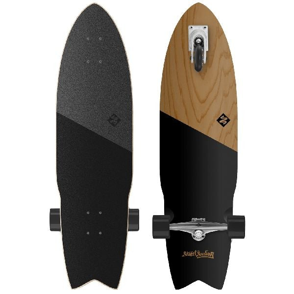 Surf streing strefing surfing tiburón ataque 36 auto -drive longboard koa negro