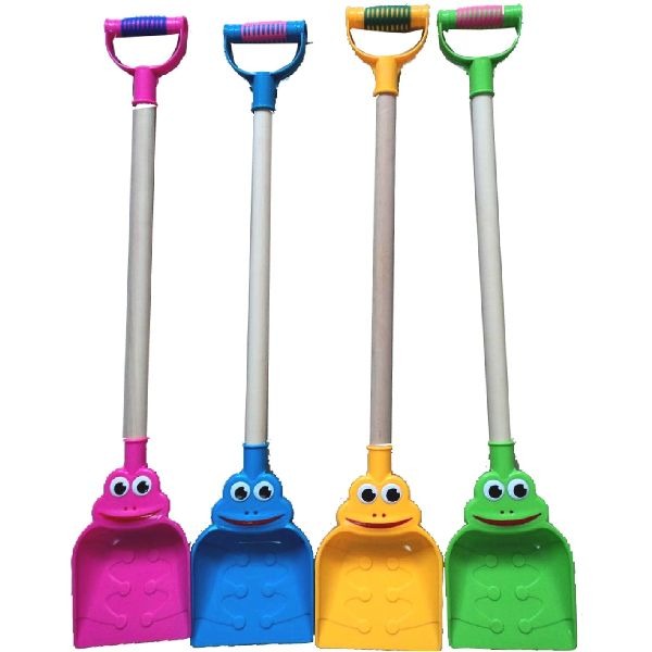 Rana basica in plastica con manico in legno 76 cm