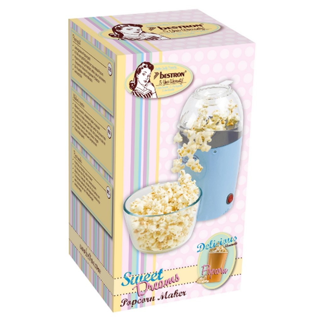 Macchina per popcorn Bestron apc1007 1200w blu