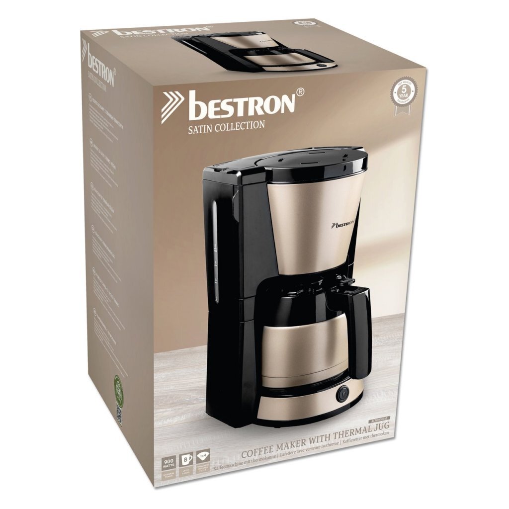 Bestron ACM1000SAT Satin Collection Cafetero Beige Black