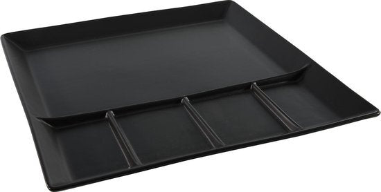 Tablero de fondue misceláneo 24.5x24.5 cm negro mate