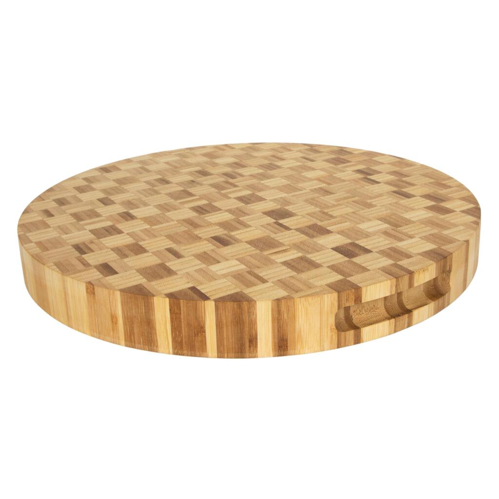Varios patrón de cubos de tablero de corte de bambú de bambú 38x4 cm