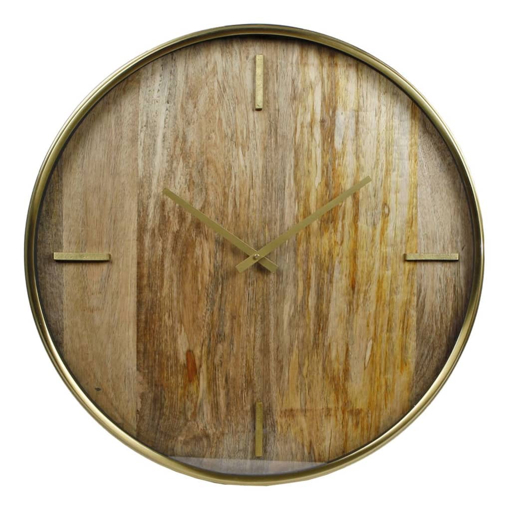 Regalos Amsterdam Regalos Amsterdam Wall Clock Chicago 50 cm Madera y Metal Gold Colored