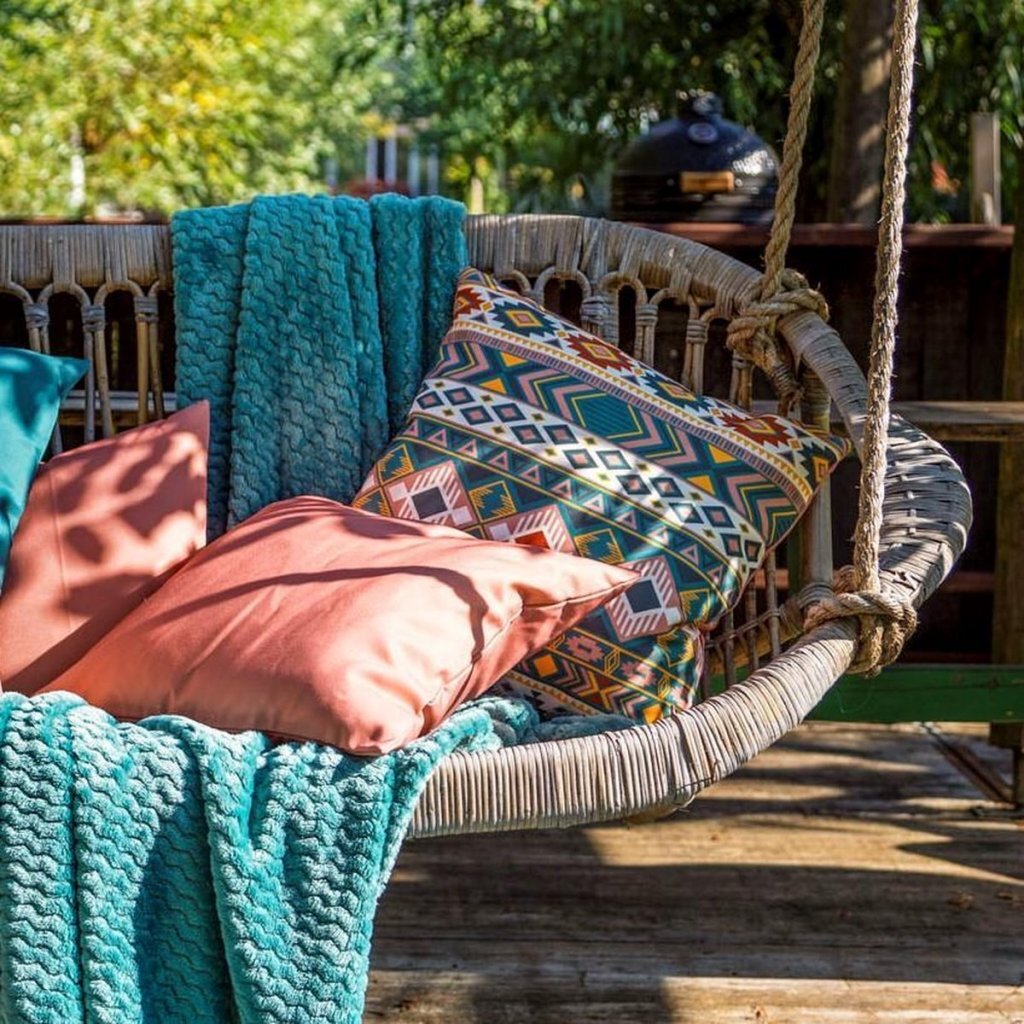 Decoración holandesa básica sanssari cojín al aire libre vesthuese verde 45x45 cm