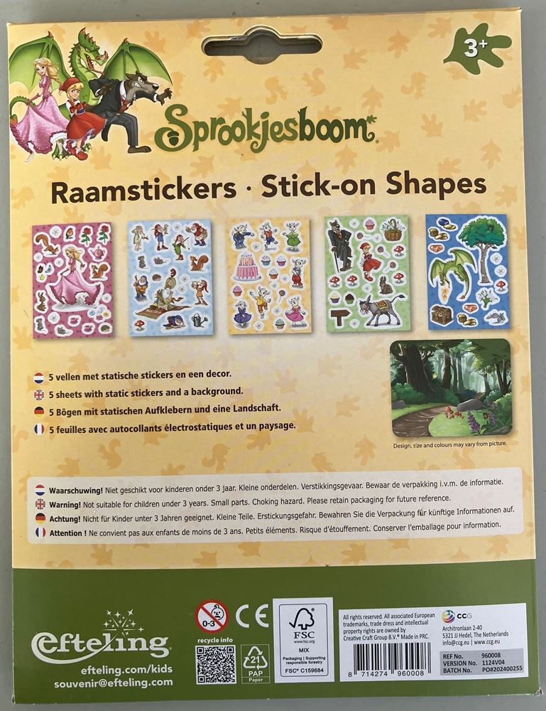 Dsp pegatinas para ventanas árbol de hadas, Efteling
