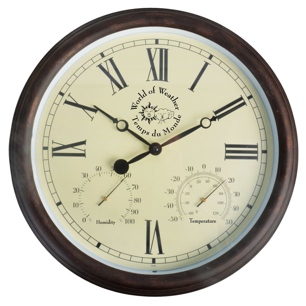 Esschert Design Esschert Design Station Clock con termo-hygrometro 30,5 cm TF009