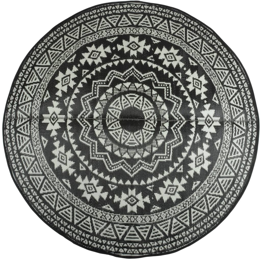 Design ESSCHERT ESSCHERT Design Alfombra al aire libre 180 cm OC18 en blanco y negro