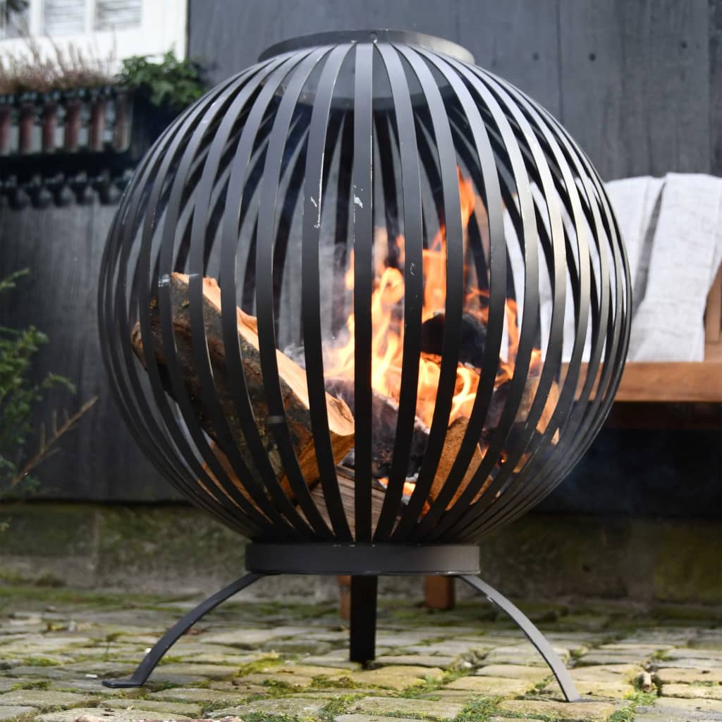 Esschert Design Esschert Design Fire Korf Ball -FF400 Black Acciaio Carbone a forma di forma