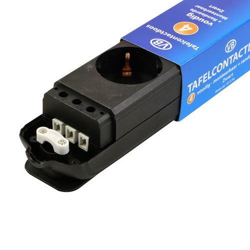 Vb 41176 enchufe de mesa 4 vías + ra sin cable negro