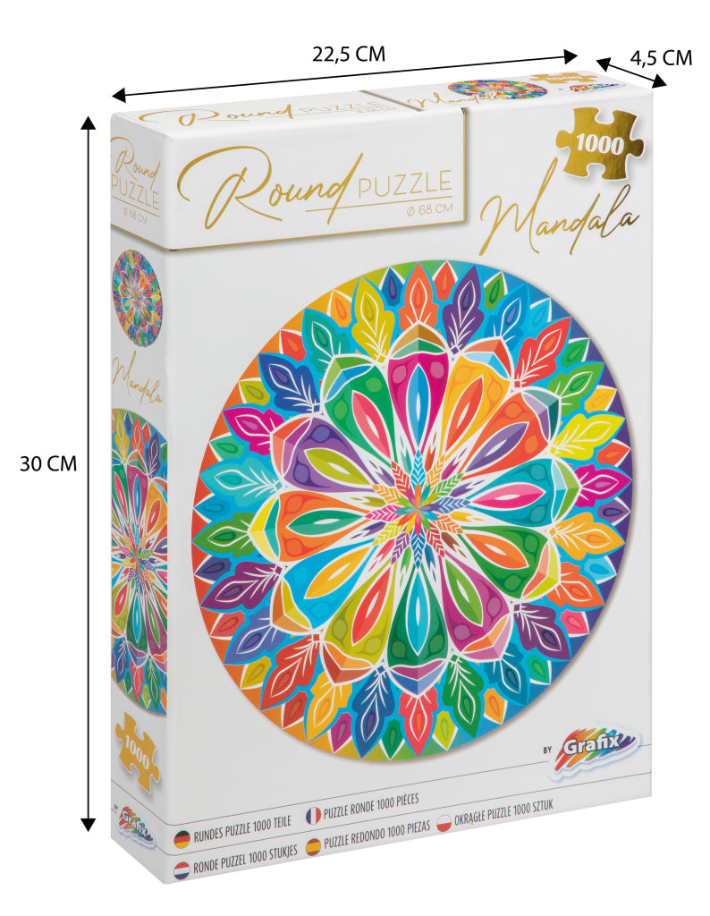 Grafix ronde puzzel mandala 1000 stukjes
