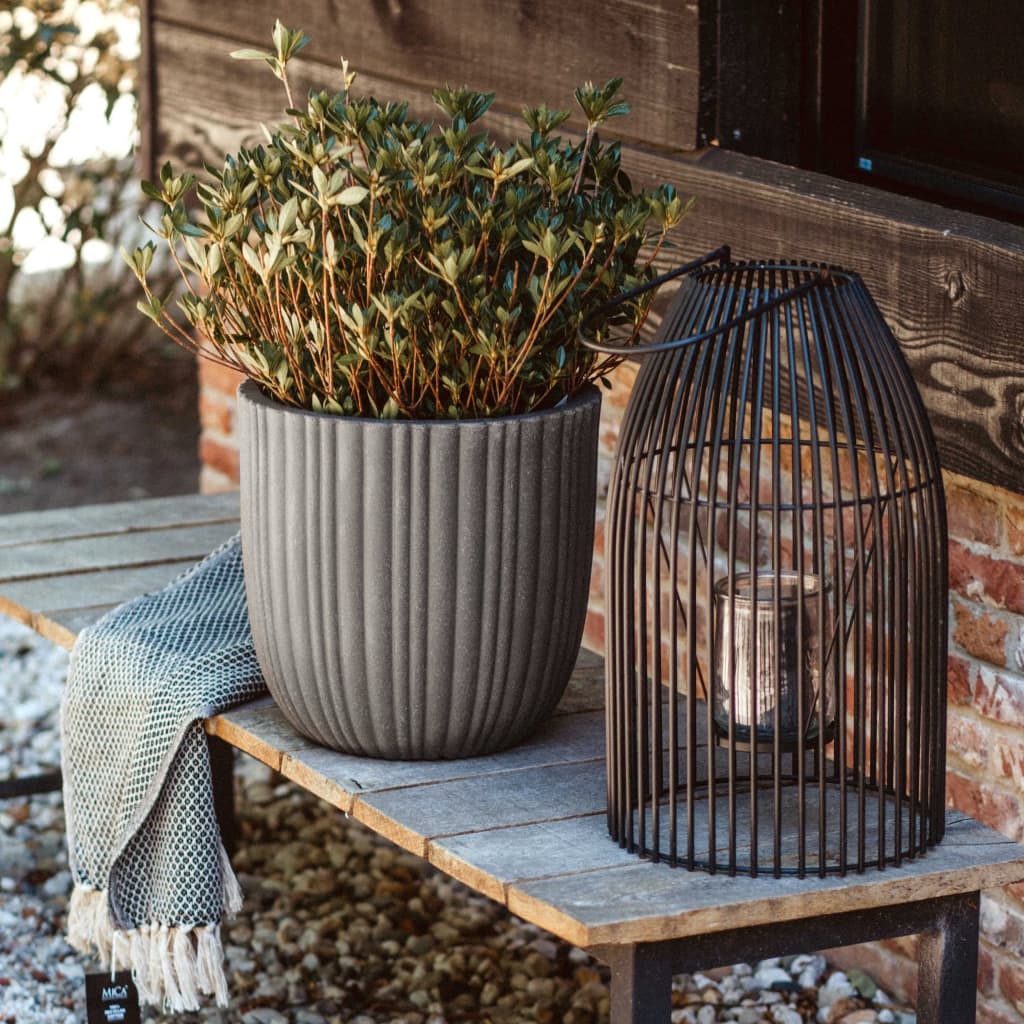 Capi Capi Planter Tubo urbano 35x34 cm de gris oscuro