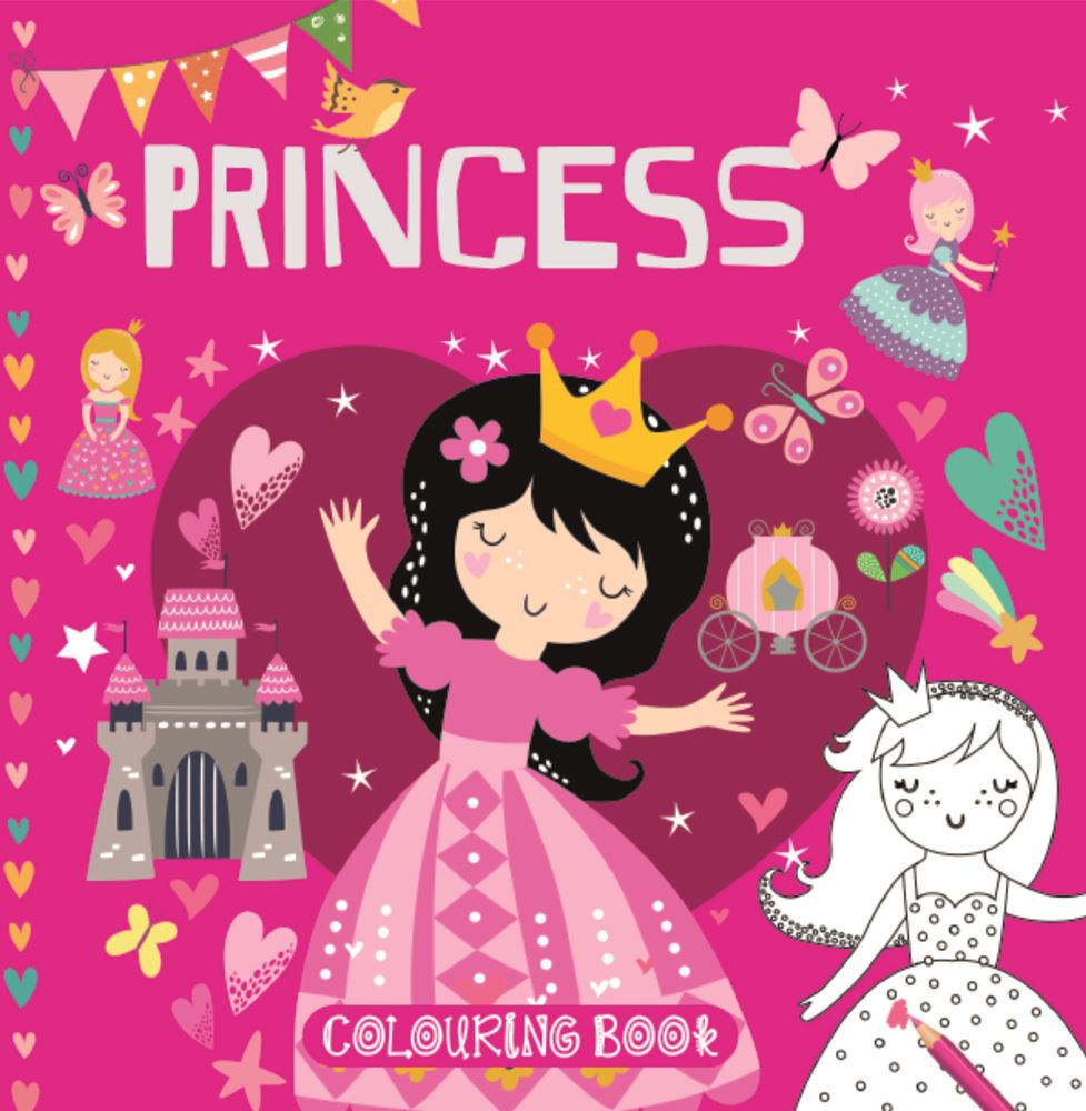 Kleurboek unicorn princess (12 stuks).