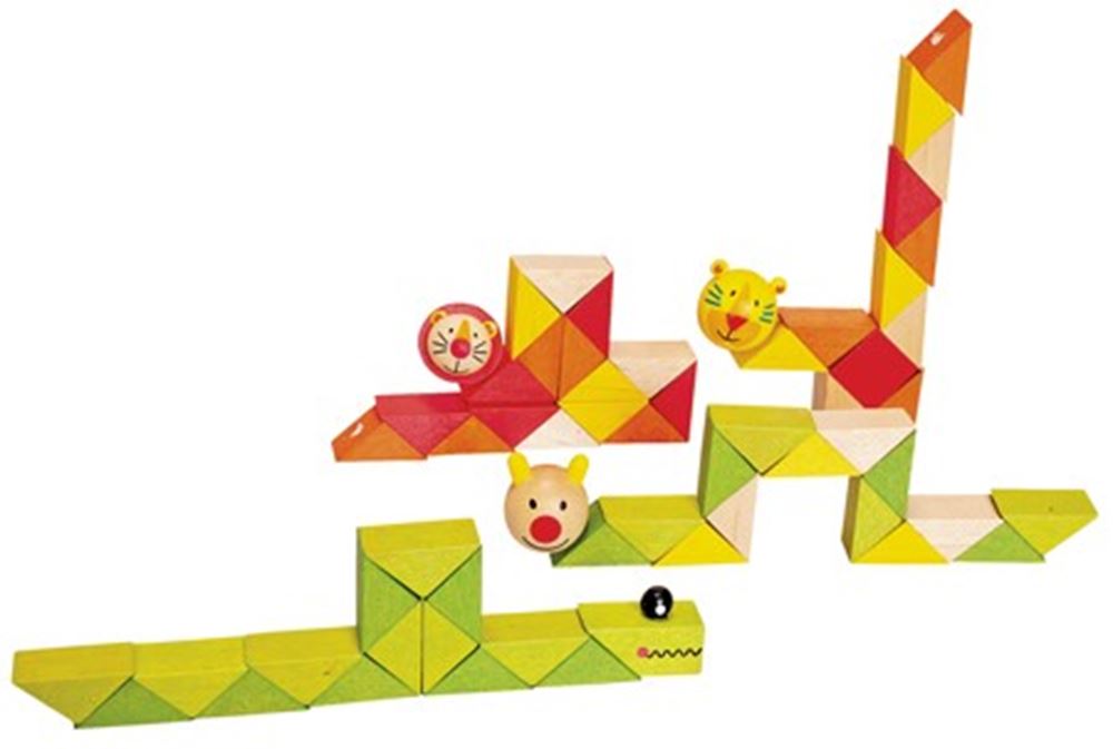 Animal flexible de madera. 4 surtido. 3+