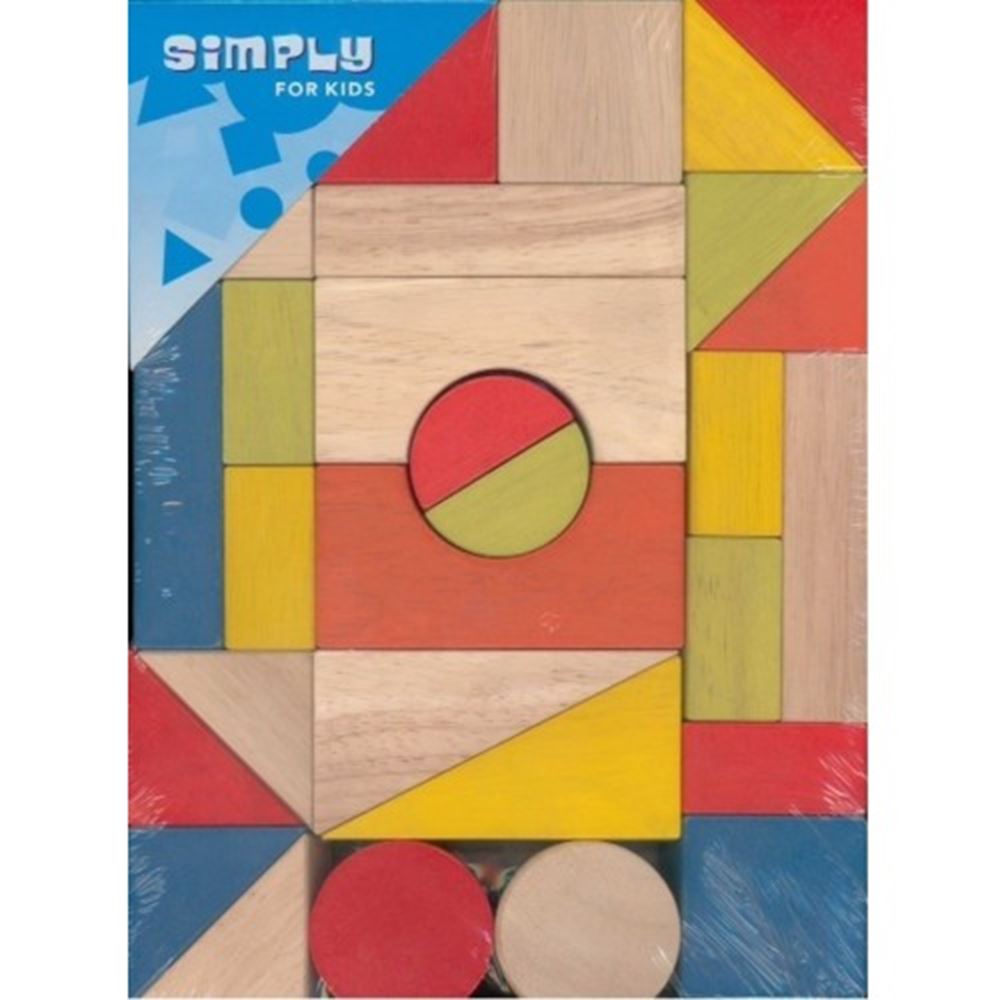 Set di blocchi di legno. 29 pezzi. 1+