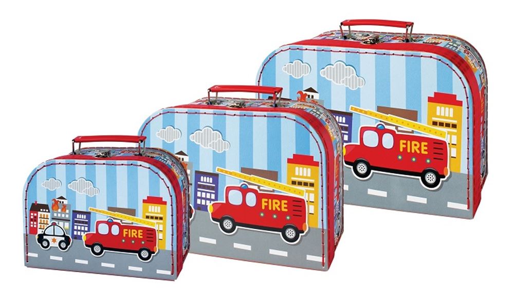 Simplemente para niños simplemente para el equipaje de 3 piezas, el camión de bomberos #039;