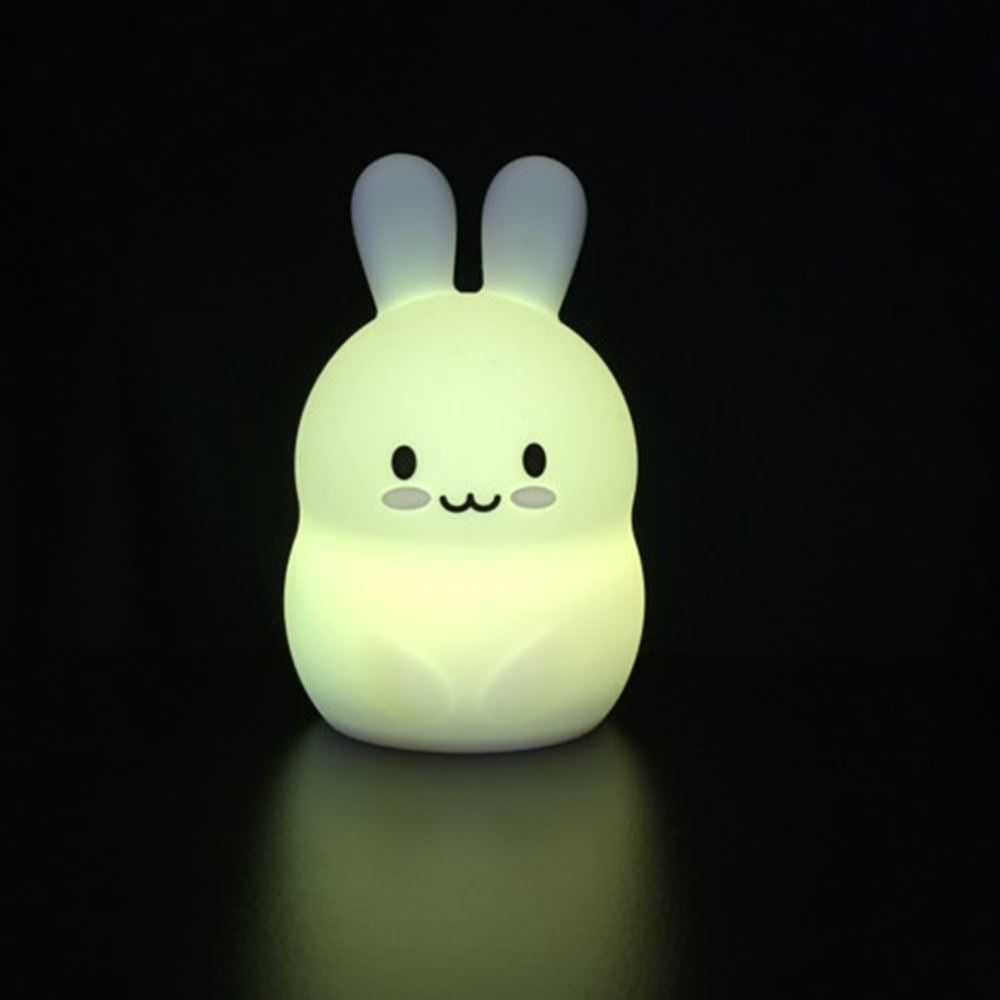 Lámpara de noche de conejo de silicona grande. 1+