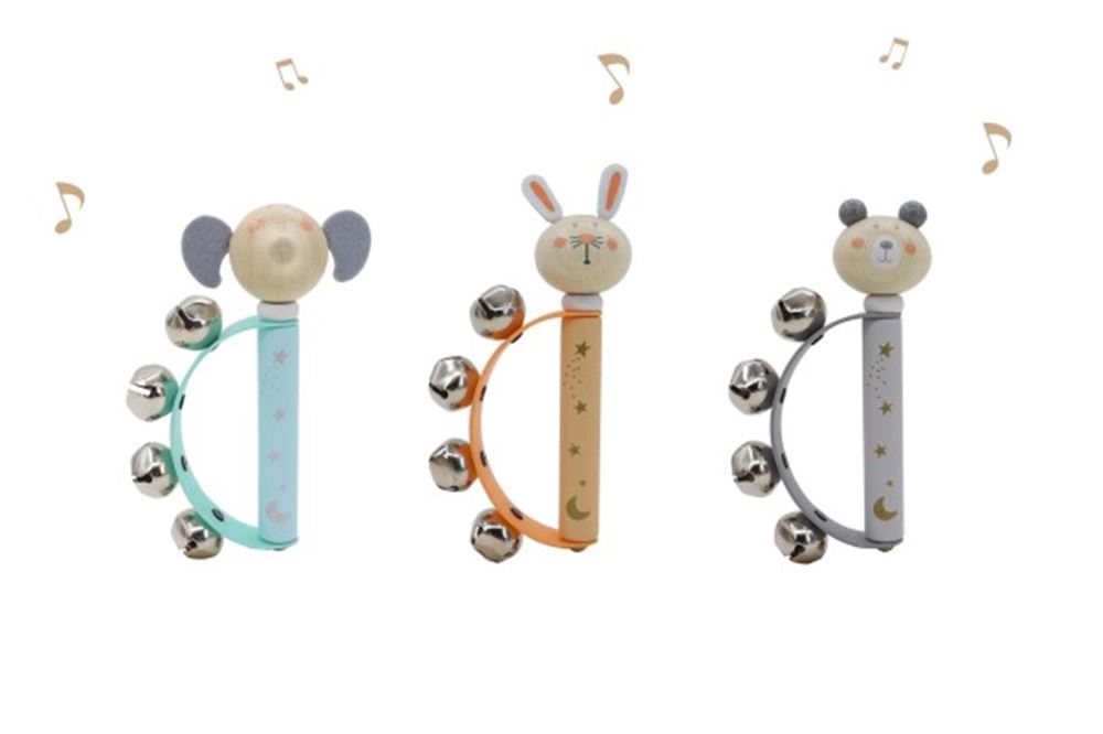 Animali con campanelli. 3 assi (6 pezzi) 3+