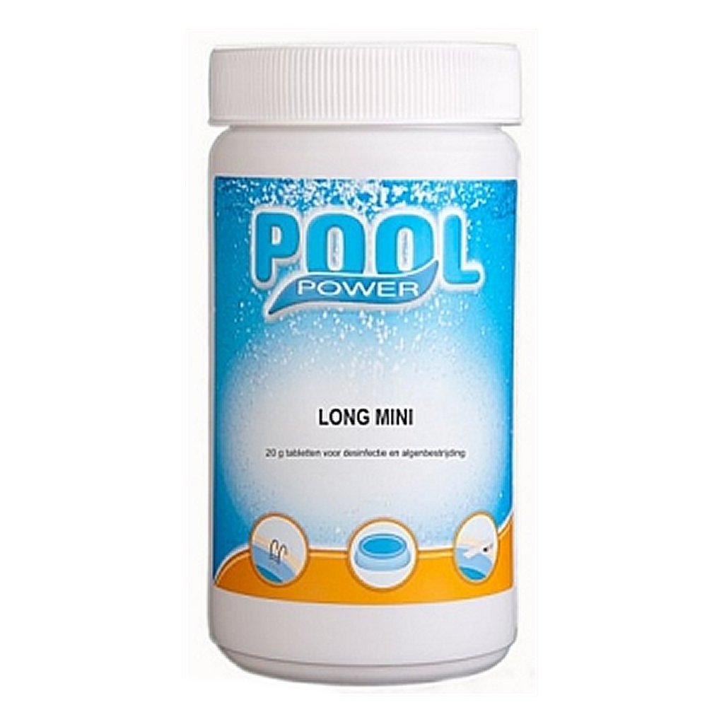 Power Power Pool mini compresse di cloro da 1 kg di cloro 20 grammi