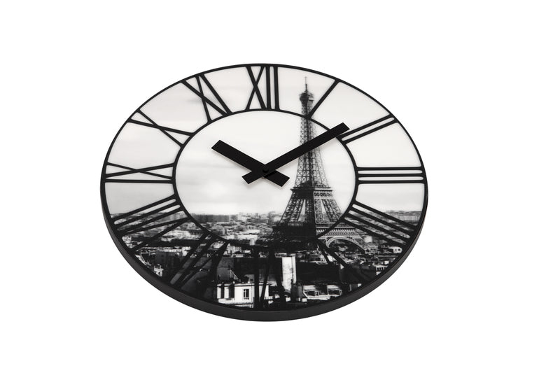 Nextime Nextime Klok 3004 La Ville, Ø39 cm, muro, bianco