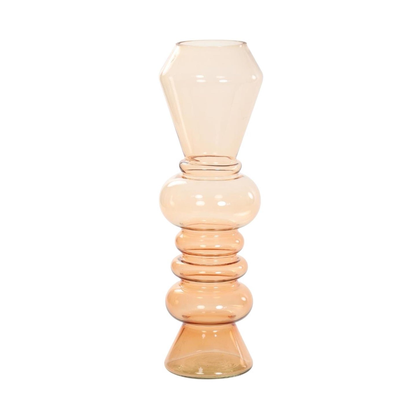 Jarrón luminoso y vivo cristal ø13,5xh44,5cm