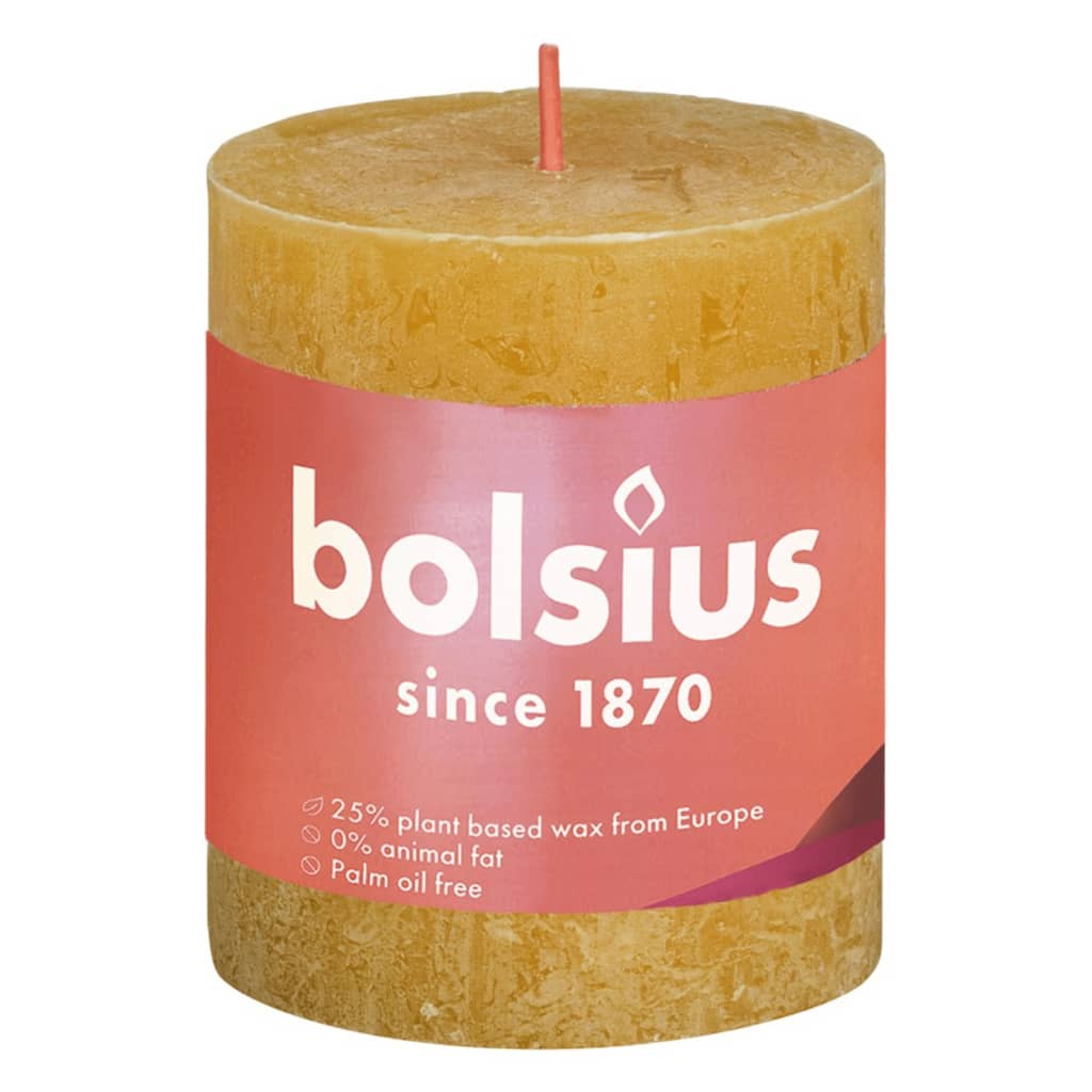 Bolsius Bolsius Stollen Shine 4 ST RUSTIC 80X68 mm de miel amarillo