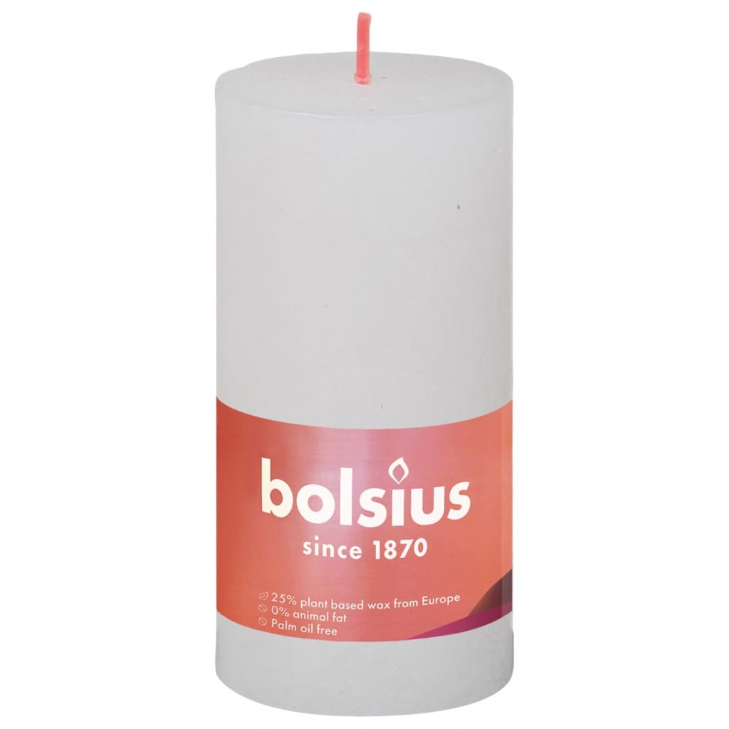 Bolsius Bolsius Stollen Shine 8 St Rustic 100x50 mm nuvoloso bianco