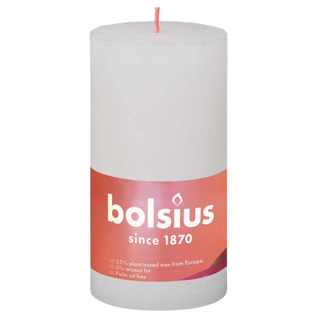 Bolsius Bolsius Stollen Shine 4 St Rustic 130x68 mm White Nublado