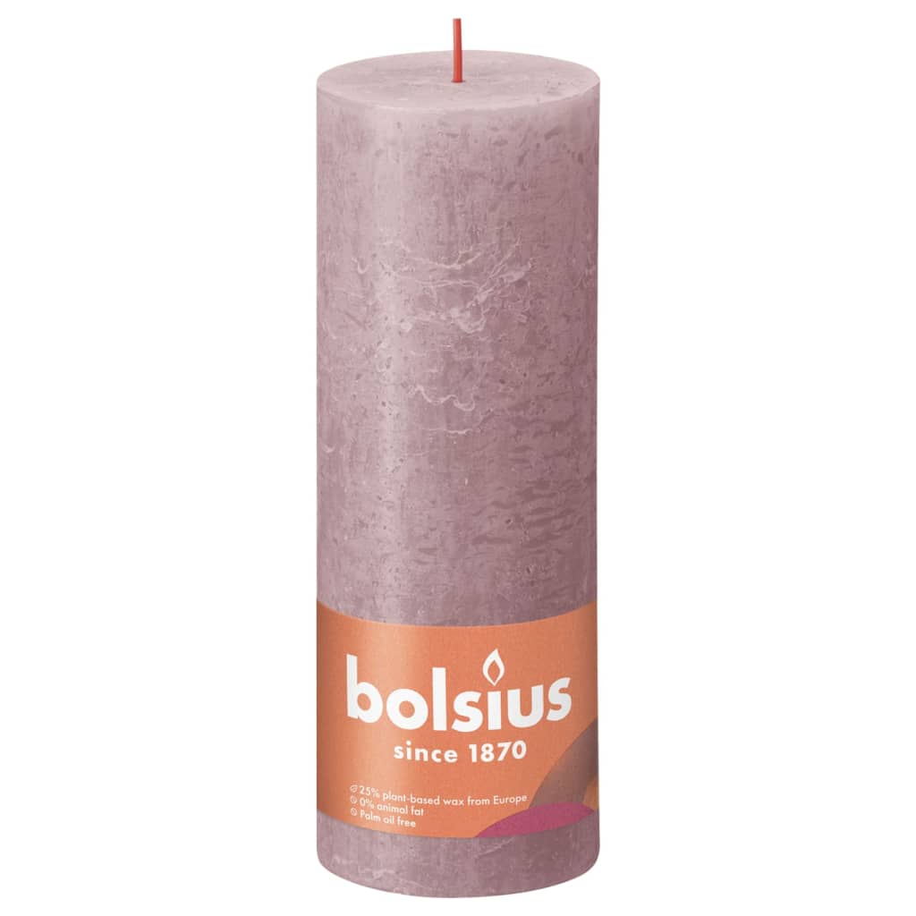 Bolsius Bolsius Stollen Shine 4 St Rustiek 190x68 mm Ash rosa