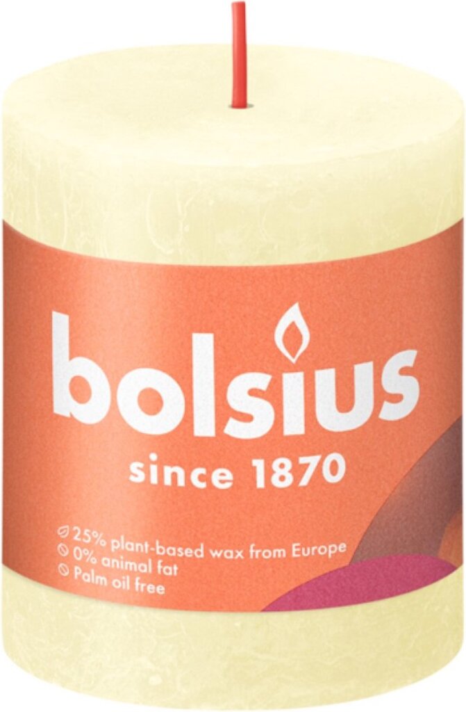 Bolsius Bolsius Stub Candle Butter rústico Amarillo 8 cm 7 cm