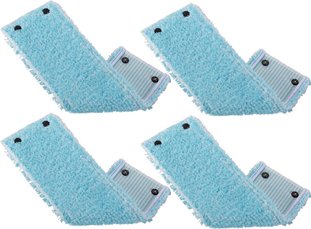 Leifheit clean twist m combi clean m panno di ricambio per tergipavimento con pulsanti super morbido 33 cm set da 4