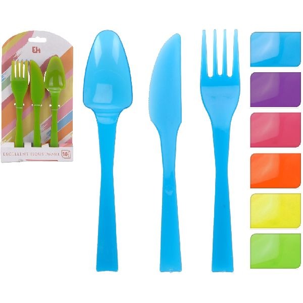 Excelente juego de cura de plástico de Housware Housware con 6 colores de 18 piezas